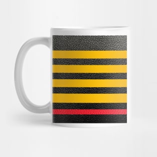 ART leather black with yellow Mug